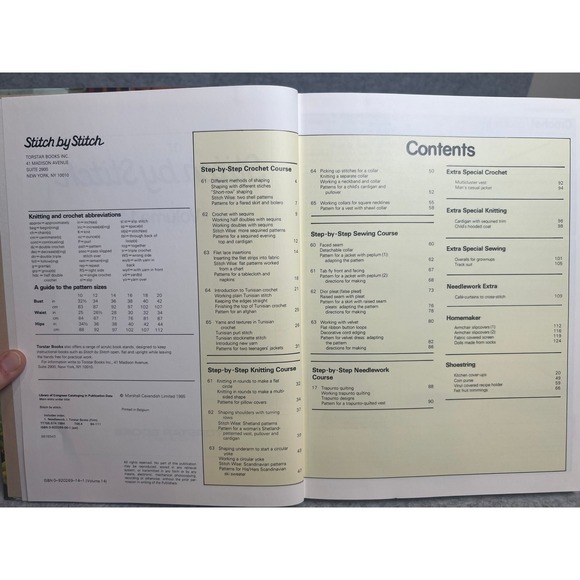 Stitch by Stitch Vol 14 by Torstar Books Vintage 1986 Sewing Book Hardback - Picture 4 of 4